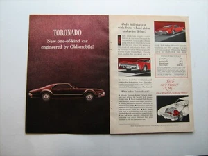 1966 Oldsmobile TORONADO vintage ad from private estate--very nice '66 Olds - Picture 1 of 1