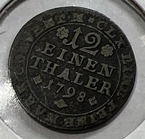 1798 German States Brunswick-Wolfenbuttel 1/12 Silver Thaler Cover