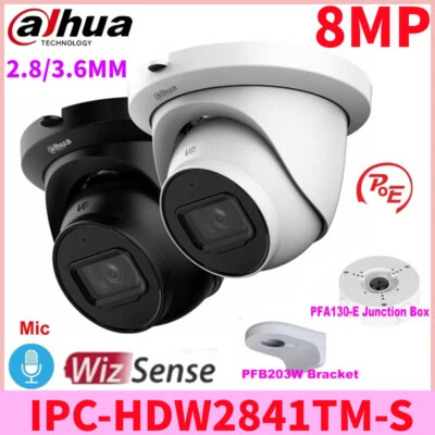 Dahua IPC-HDW2841TM-S 8MP 4K Wizsense SMD Plus H265 MIC SMD Eyeball IP Camera - Image 1 of 4