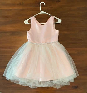 Couture Princess Girls Size 10 / Tulle Beaded Skirt Dress / Pink - Picture 1 of 5