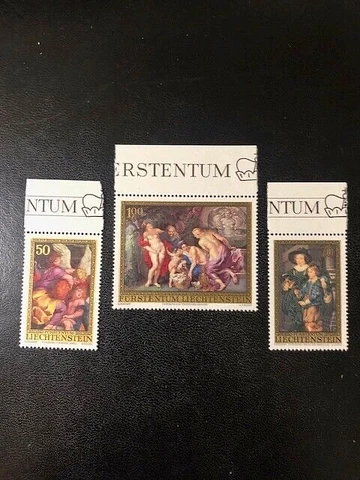 1976 STAMP - LECHTENSTEIN - Scott #595-597 MNH - 400 ANNIV OF RUBEN Cover