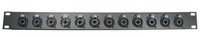 1U Procraft  Rack Panel 12 Ch Combo XLR 1/4" Patch Panel (AFP1U-12NCJ6FI-S)  USA