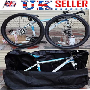 Folding Bike Carry Bag 26~29 Inch Thick Bicycle Transport Storage Case Bike UK - Picture 1 of 11