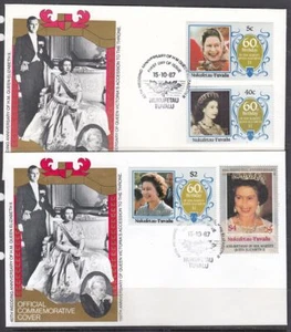 Tuvalu-Nukufetau Scott 65-8 FDC - 40 aniversario de boda - Imagen 1 de 1