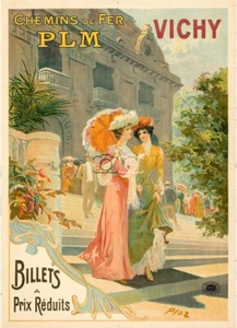 THERMES VICHY Rerc-POSTER HQ 50x70cm d'une AFFICHE VINTAGE - Imagen 1 de 1
