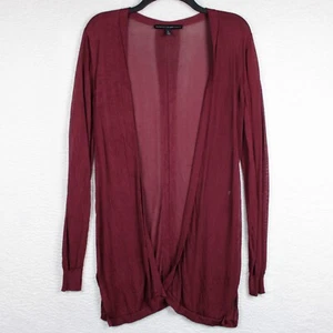 White House Black Market Damen Strickjacke vorne offen Stretch Gr. S weinrot - Bild 1 von 12