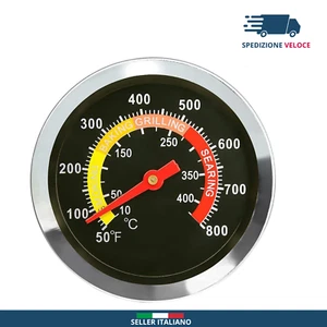 Termometro per Barbecue Griglia BBQ Indicatore Temperatura in  Acciaio  🚚🇮🇹 - Foto 1 di 9