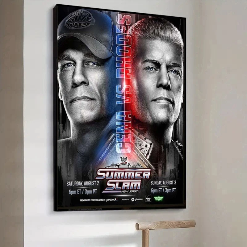 John Cena vs Cody Rhodes 2025 WWE Poster | SummerSlam NJ Wall Art
