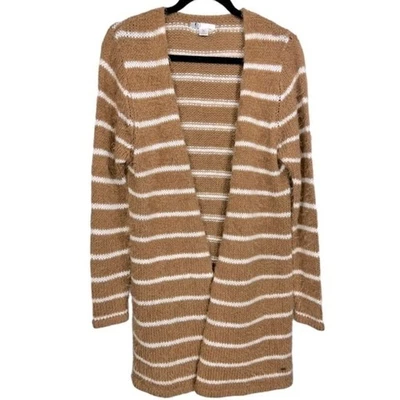 Volcom the Breeze Sweater Mohair Striped Open Front Cardigan Size XS/S Beachy - Image 1 of 4
