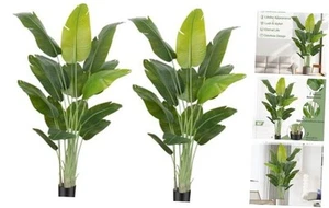 Lifelike Bird of Paradise Artificial Plant,Faux Banana Leaf Tree with 6.6ft 2 - Picture 1 of 7