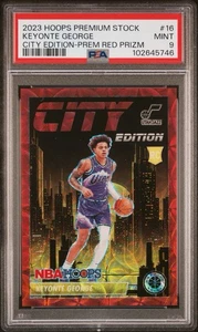 2023-24 Hoops Premium Keyonte George City Edition Red Prizm RC ROOKIE /88 PSA 9 - Picture 1 of 2
