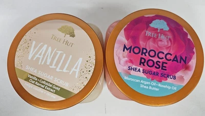 Tree Hut Vanilla and Moroccan Rose Shea Sugar Scrub 2-Pack Set, 18 oz - Image 1 of 4