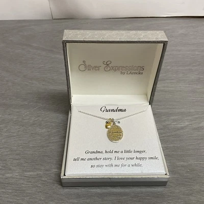 Kohl’s LA Rocks chapada en plata fina “abuela” sin cuello Foto 1 de 4