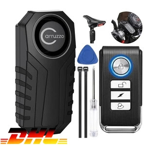 Motorrad Fahrrad Alarmanlage 113dB Drahtlos Anti Theft Erschütterungs Fernbedien - Bild 1 von 11