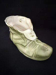Vintage Ceramic Boot Planter by Etruria Pottery England Green - Picture 1 of 4