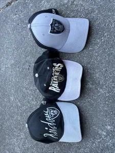 Raiders Hats. Lot Of 3 NFL Oakland Raiders Vintage Caps New Era. As-Is - Picture 1 of 11