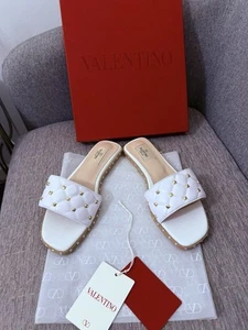 Valentino Garavani Studded Leather Slides - Picture 1 of 6