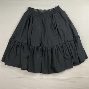 VTG Square Dance Black Lace Skirt Large Goth Victorian Witchy Alternative Punk - Picture 1 of 6
