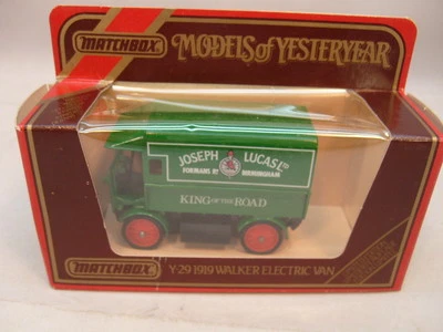 Camioneta eléctrica Walker 1986 Matchbox modelos de antaño 29 1919 Joseph Lucas sin usar, en caja Foto 1 de 2