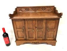 Antique Oak Table Top Fitted Cabinet Chest Collector Cabinet Apprentice Piece