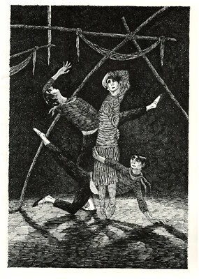 EDWARD GOREY Poster Scone Fringe Mucksweat Dancers Ballet 16x11 Goth Print 1979 - Image 1 of 3