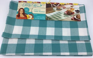 PIONEER WOMAN CHARMING CHECK TABLE RUNNER 14" X 72" FREE SHIPPING - Picture 1 of 5