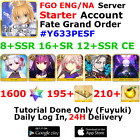 [ENG/NA][INST] FGO / Fate Grand Order Starter Account 8+SSR 190+Tix 1630+SQ #Y63