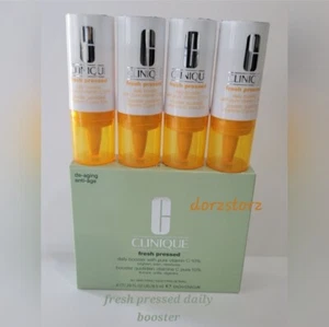 CLINIQUE *Fresh Pressed Daily Booster with Pure Vitamin C 10%* 4 Boosters / NIB - Picture 1 of 4