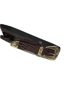 Vintage Apple Acc Of NY Pony Hair Western Belt Medium Excellent - Picture 1 of 8