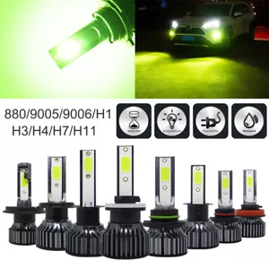 1x H8/H9/H11/880/881/5202/ 9006/HB4/9005/HB3 Lemon Green Car LED Fog Light Bulbs - Picture 1 of 12
