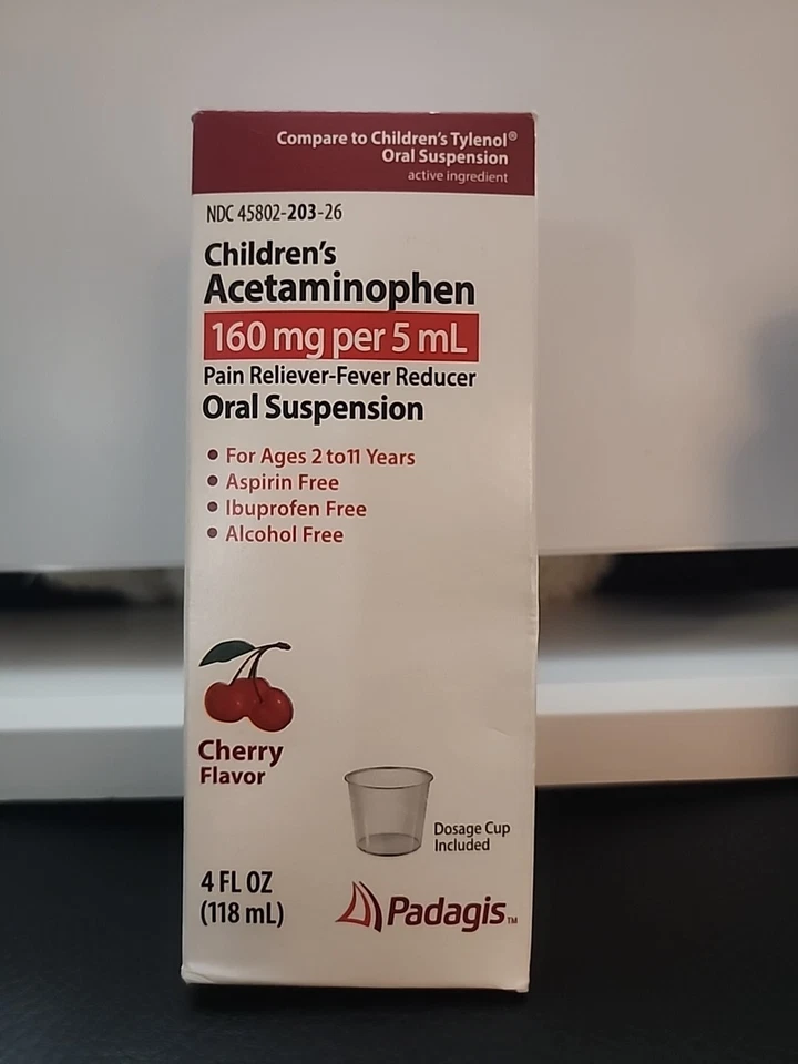 Perrigo Children's Cherry Acetaminophen Oral Suspension, 160 mg/ 5 ml, 4 Fl. Oz - Image 1 of 1
