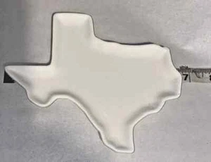 Texas Shaped Fusing Frit dish mold 6 .85" L x 5 .65" W x .5" H - Picture 1 of 4