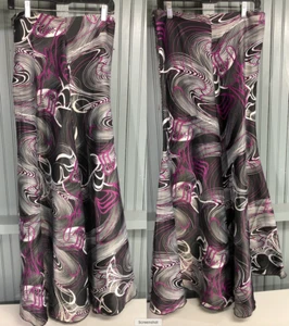 Womens Jindi Psychedelic Hippie 60's Skirt 32 Boho Swirl Purple Groovy - Picture 1 of 11