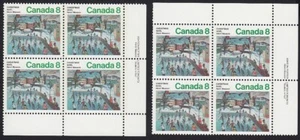 Christmas SKATERS in HULL * Canada 1974 #651, 651i MNH HB & MF PAPER VARIETY - Picture 1 of 1