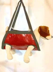 SM BREED NAIL GROOMING MULTI-USE SLING TOTE CARRIER RED SPARKLE VINYL - Picture 1 of 5