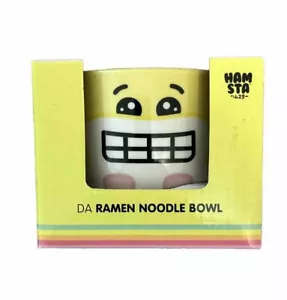 Hamsta World Cheesy Jake Carino Kawaii Ceramica Ramen Ciotola Giallo/Bianco (Nuovo) - Foto 1 di 5