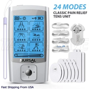 24 Modes Tens Unit Muscle Therapy Pain Relief Stimulator Machine Pulse Massager - Picture 1 of 8