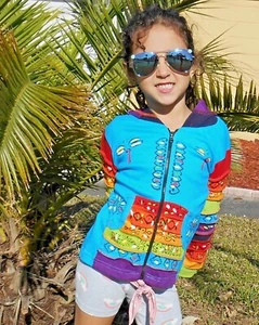 Rising International NEPAL Children's HANDMADE COTTON HOODIE Jacket - FAIR TRADE - Picture 1 of 5