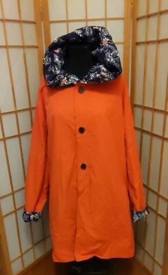 Jessica London Women's Plus Size Contrast Hood Raincoat 30W reversible floral  - Image 1 of 4