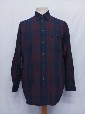 Yohji Yamamoto Durban AAR Black Dark Brown Striped Rayon Blend Men's Shirt M - Image 1 of 4