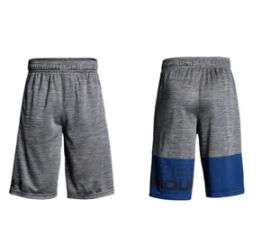 NWT Under Armour Youth XL Stunt Printed Shorts 11" Inseam Grey Blue Size YXL New - Picture 1 of 10