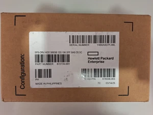 HPE 300GB 12G SAS 10K SFF SAS SC DS 872735-001 New in Box! - Afbeelding 1 van 4