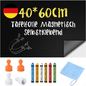 Tafelfolie Magnetisch, Kreidetafel magnetisch 40 * 60CM, Selbstklebende Tafelfol - Bild 1 von 8