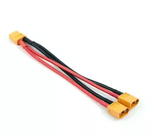 XT60 Parallel Cable Lead Adapter 2 Male to 1 Female for RC Planes Cars Drones - Picture 1 of 3
