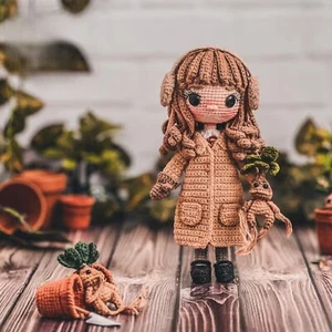 Hermione Granger Amigurumi Doll, Handmade Crochet Doll Toy Gift, Mandrake Plant - Picture 1 of 1