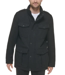 Guess Men's Military Coat Black L $295 - Picture 1 of 1