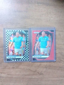 Erling Haaland Panini Prizm Checkerboard & /49 Red Velocity 2024/25 Man City - Picture 1 of 2