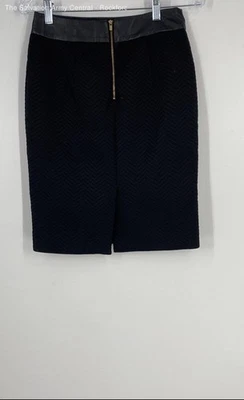 Falda recta y lápiz Banana Republic para mujer negra espiga espalda cremallera talla 0 Foto 1 de 4