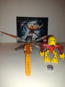 LEGO BIONICLE JALLER AND GUKKO 8594 INCLUDES MANUAL 2003 Retired not complete