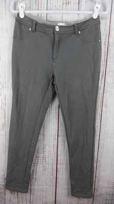 Pantalones ajustados elásticos grises grandes Bongo Jeggings para mujer cómodos informales Foto 1 de 4